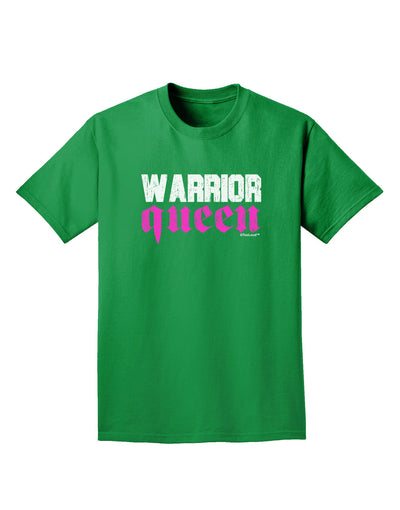 TooLoud Warrior Queen Pink Script Adult Dark T-Shirt-Mens T-Shirt-TooLoud-Kelly-Green-Small-Davson Sales
