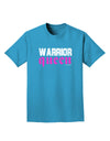 TooLoud Warrior Queen Pink Script Adult Dark T-Shirt-Mens T-Shirt-TooLoud-Turquoise-Small-Davson Sales