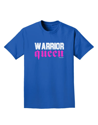 TooLoud Warrior Queen Pink Script Adult Dark T-Shirt-Mens T-Shirt-TooLoud-Royal-Blue-Small-Davson Sales