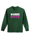 TooLoud Warrior Queen Pink Script Adult Long Sleeve Dark T-Shirt-TooLoud-Dark-Green-Small-Davson Sales