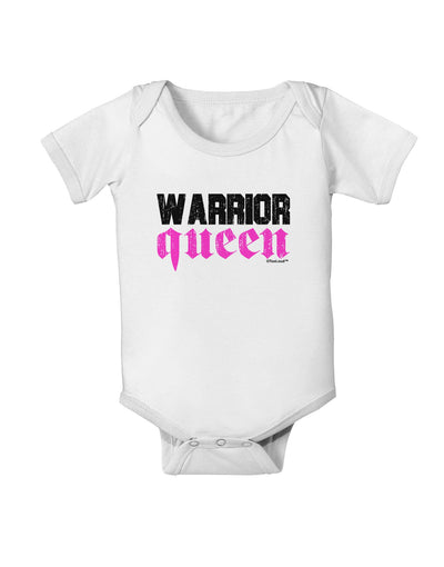 TooLoud Warrior Queen Pink Script Baby Romper Bodysuit-Baby Romper-TooLoud-White-06-Months-Davson Sales