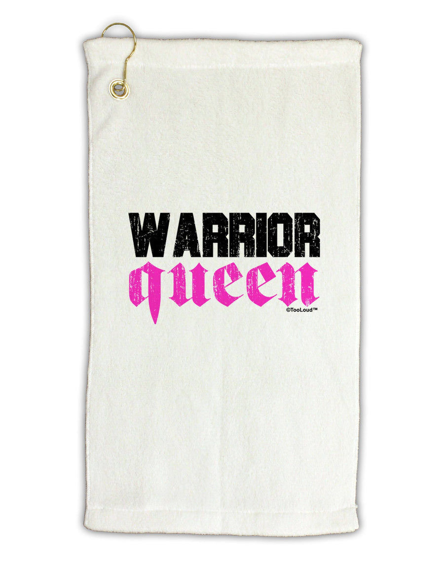 TooLoud Warrior Queen Pink Script Micro Terry Gromet Golf Towel 11&#x22;x19-Golf Towel-TooLoud-White-Davson Sales