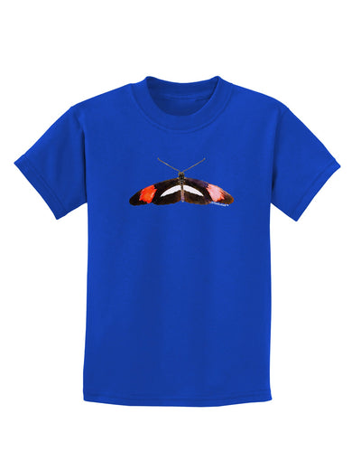 TooLoud Watercolor Butterfly Black Childrens Dark T-Shirt-Childrens T-Shirt-TooLoud-Royal-Blue-X-Small-Davson Sales