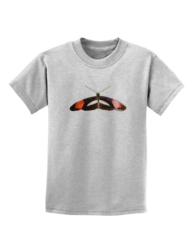 TooLoud Watercolor Butterfly Black Childrens T-Shirt-Childrens T-Shirt-TooLoud-AshGray-X-Small-Davson Sales