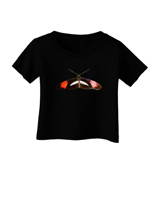TooLoud Watercolor Butterfly Black Infant T-Shirt Dark-Infant T-Shirt-TooLoud-Black-06-Months-Davson Sales