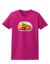 TooLoud Watercolor Fruit Bowl 1 Womens Dark T-Shirt-TooLoud-Hot-Pink-Small-Davson Sales