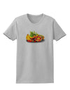 TooLoud Watercolor Fruit Bowl 1 Womens T-Shirt-Womens T-Shirt-TooLoud-AshGray-X-Small-Davson Sales