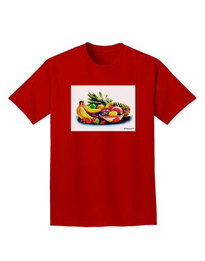 TooLoud Watercolor Fruit Bowl 3 Adult Dark T-Shirt-Mens T-Shirt-TooLoud-Red-Small-Davson Sales