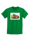 TooLoud Watercolor Fruit Bowl 3 Childrens Dark T-Shirt-Childrens T-Shirt-TooLoud-Kelly-Green-X-Small-Davson Sales