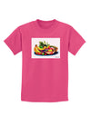 TooLoud Watercolor Fruit Bowl 3 Childrens Dark T-Shirt-Childrens T-Shirt-TooLoud-Sangria-X-Small-Davson Sales