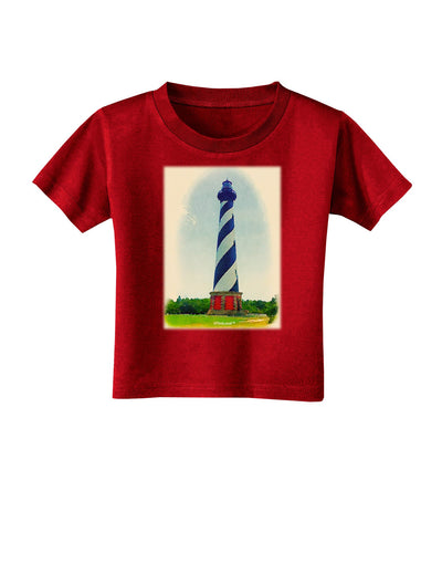 TooLoud Watercolor Lighthouse 1 Toddler T-Shirt Dark-Toddler T-Shirt-TooLoud-Red-2T-Davson Sales