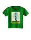 TooLoud Watercolor Lighthouse 1 Toddler T-Shirt Dark-Toddler T-Shirt-TooLoud-Clover-Green-2T-Davson Sales