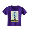 TooLoud Watercolor Lighthouse 1 Toddler T-Shirt Dark-Toddler T-Shirt-TooLoud-Purple-2T-Davson Sales