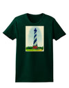 TooLoud Watercolor Lighthouse 1 Womens Dark T-Shirt-TooLoud-Forest-Green-Small-Davson Sales