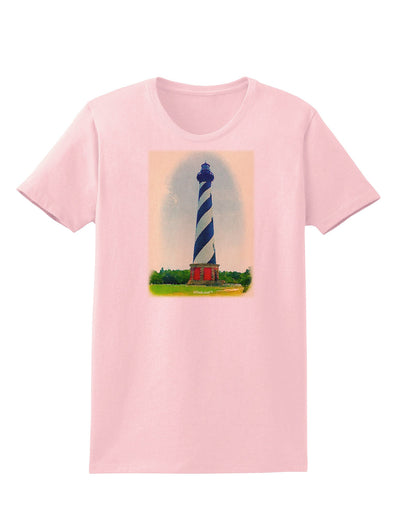 TooLoud Watercolor Lighthouse 1 Womens T-Shirt-Womens T-Shirt-TooLoud-PalePink-X-Small-Davson Sales