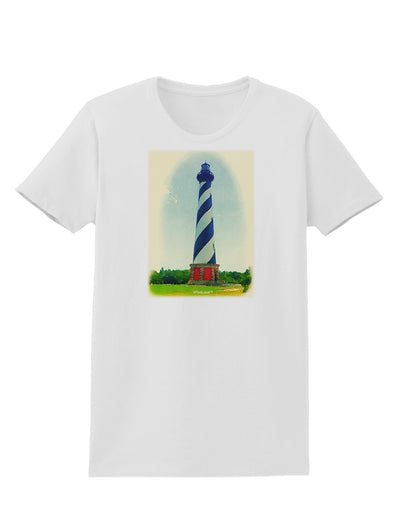 TooLoud Watercolor Lighthouse 1 Womens T-Shirt-Womens T-Shirt-TooLoud-White-X-Small-Davson Sales