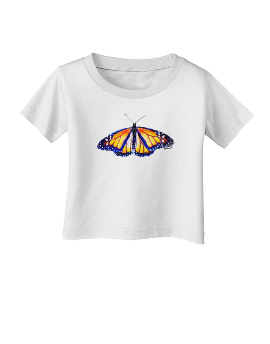 TooLoud Watercolor Monarch Butterfly Infant T-Shirt-Infant T-Shirt-TooLoud-White-06-Months-Davson Sales