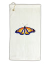 TooLoud Watercolor Monarch Butterfly Micro Terry Gromet Golf Towel 11&#x22;x19-Golf Towel-TooLoud-White-Davson Sales