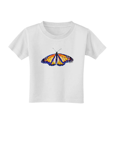 TooLoud Watercolor Monarch Butterfly Toddler T-Shirt-Toddler T-Shirt-TooLoud-White-2T-Davson Sales