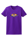 TooLoud Watercolor Monarch Butterfly Womens Dark T-Shirt-TooLoud-Purple-X-Small-Davson Sales