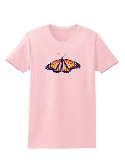 TooLoud Watercolor Monarch Butterfly Womens T-Shirt-Womens T-Shirt-TooLoud-PalePink-X-Small-Davson Sales