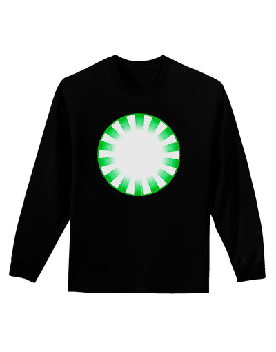 TooLoud Watercolor Spearmint Adult Long Sleeve Dark T-Shirt-TooLoud-Black-Small-Davson Sales