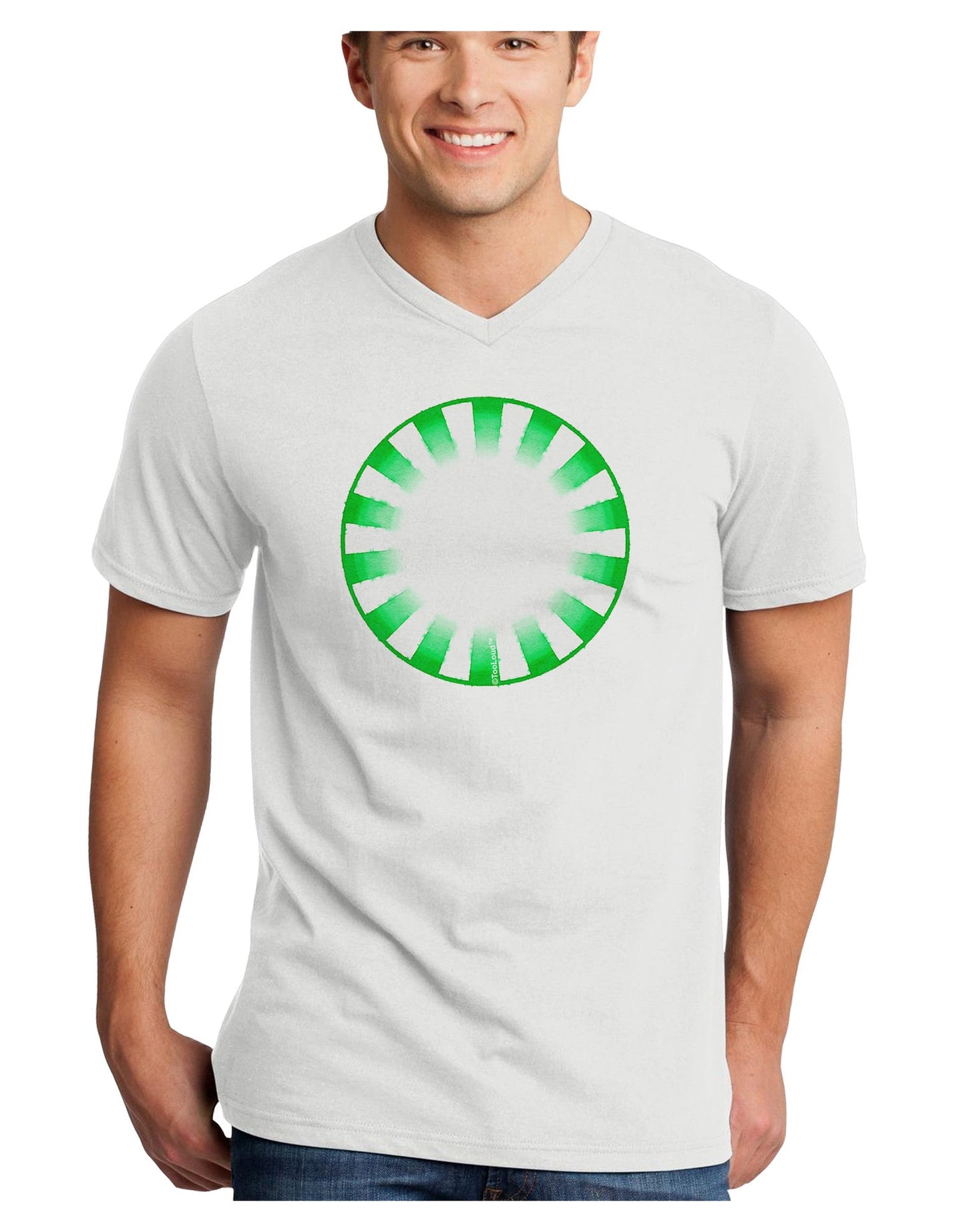 TooLoud Watercolor Spearmint Adult V-Neck T-shirt-Mens V-Neck T-Shirt-TooLoud-White-Small-Davson Sales