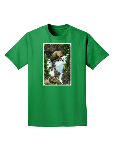 TooLoud Waterfall Watercolor Adult Dark T-Shirt-Mens T-Shirt-TooLoud-Kelly-Green-Small-Davson Sales