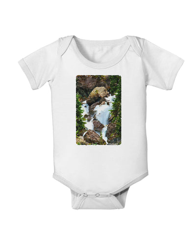 TooLoud Waterfall Watercolor Baby Romper Bodysuit-Baby Romper-TooLoud-White-06-Months-Davson Sales