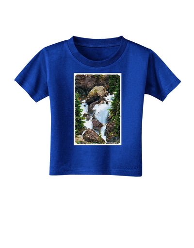 TooLoud Waterfall Watercolor Toddler T-Shirt Dark-Toddler T-Shirt-TooLoud-Royal-Blue-2T-Davson Sales