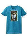 TooLoud Waterfall Watercolor Womens Dark T-Shirt-TooLoud-Turquoise-X-Small-Davson Sales