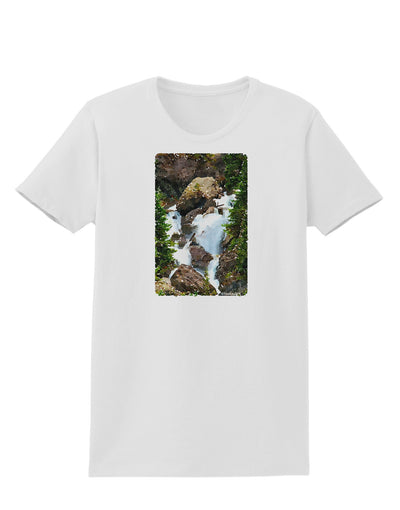 TooLoud Waterfall Watercolor Womens T-Shirt-Womens T-Shirt-TooLoud-White-X-Small-Davson Sales