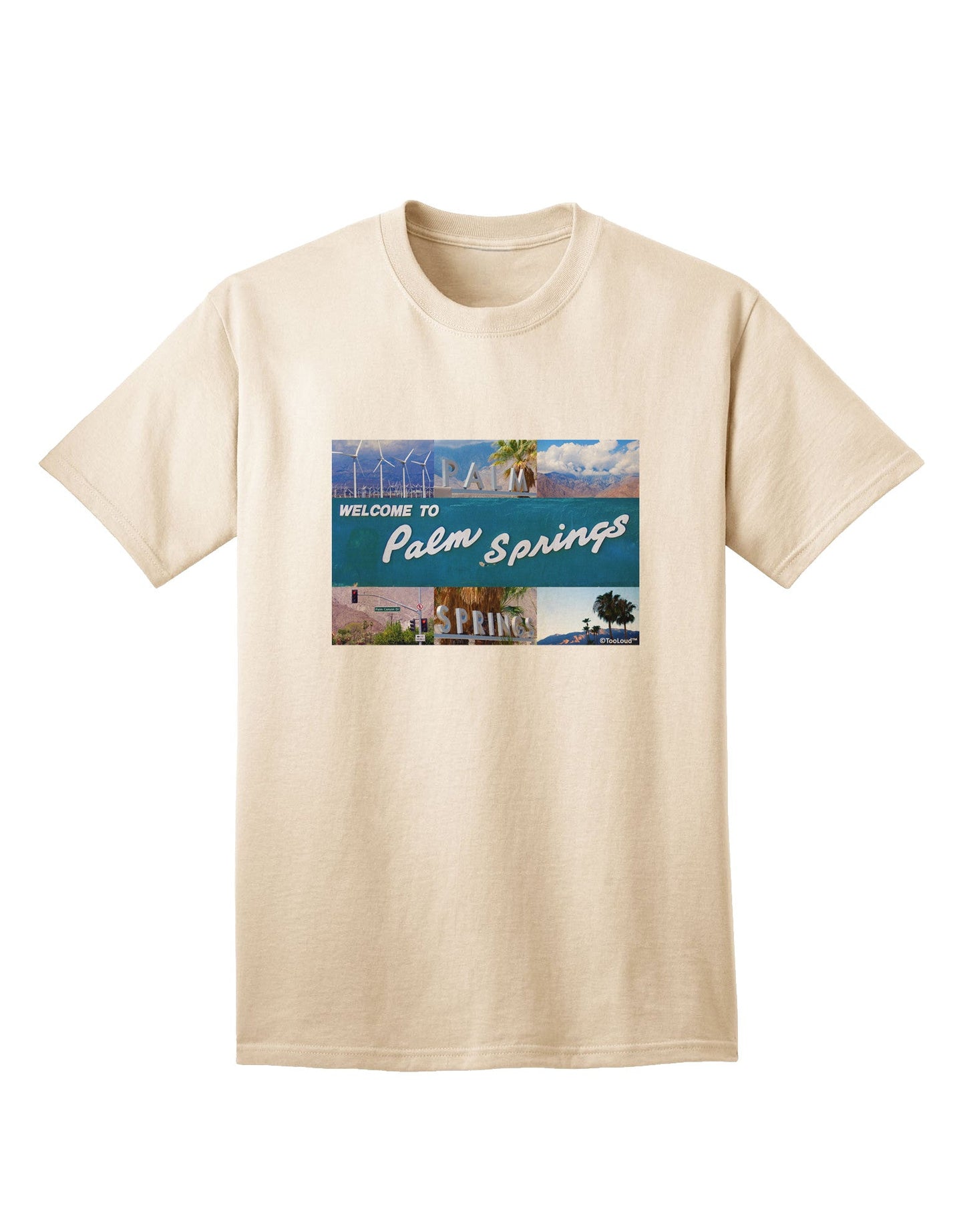 TooLoud Welcome to Palm Springs Collage Adult T-Shirt-Mens T-Shirt-TooLoud-Natural-Small-Davson Sales