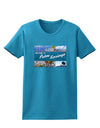 TooLoud Welcome to Palm Springs Collage Womens Dark T-Shirt-TooLoud-Turquoise-X-Small-Davson Sales