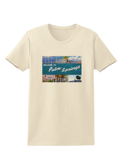 TooLoud Welcome to Palm Springs Collage Womens T-Shirt-Womens T-Shirt-TooLoud-Natural-X-Small-Davson Sales