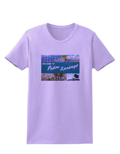 TooLoud Welcome to Palm Springs Collage Womens T-Shirt-Womens T-Shirt-TooLoud-Lavender-X-Small-Davson Sales