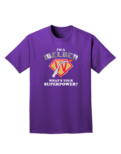 TooLoud Welder - Superpower Adult Dark T-Shirt-Mens T-Shirt-TooLoud-Purple-Small-Davson Sales