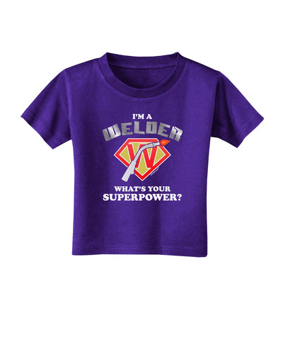 TooLoud Welder - Superpower Toddler T-Shirt Dark-Toddler T-Shirt-TooLoud-Purple-2T-Davson Sales