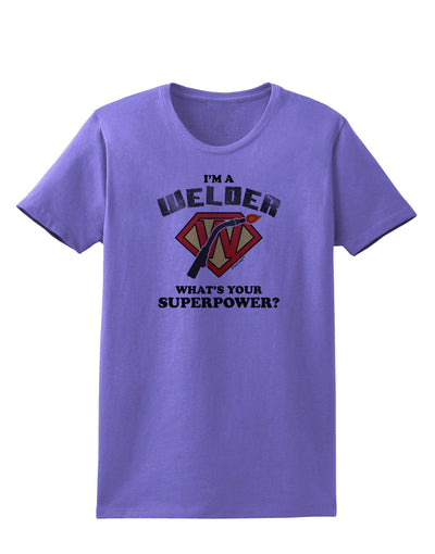 TooLoud Welder - Superpower Womens T-Shirt-Womens T-Shirt-TooLoud-Violet-X-Small-Davson Sales