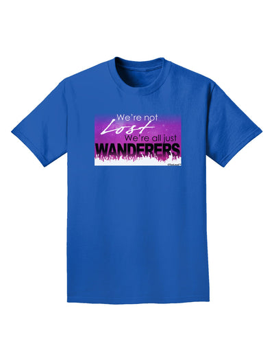 TooLoud We're All Just Wanderers Adult Dark T-Shirt-Mens T-Shirt-TooLoud-Royal-Blue-Small-Davson Sales