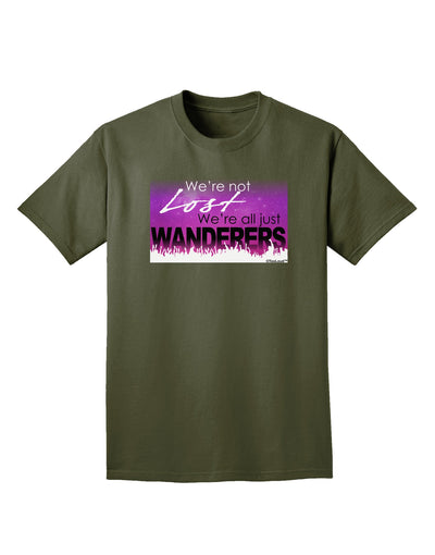TooLoud We're All Just Wanderers Adult Dark T-Shirt-Mens T-Shirt-TooLoud-Military-Green-Small-Davson Sales