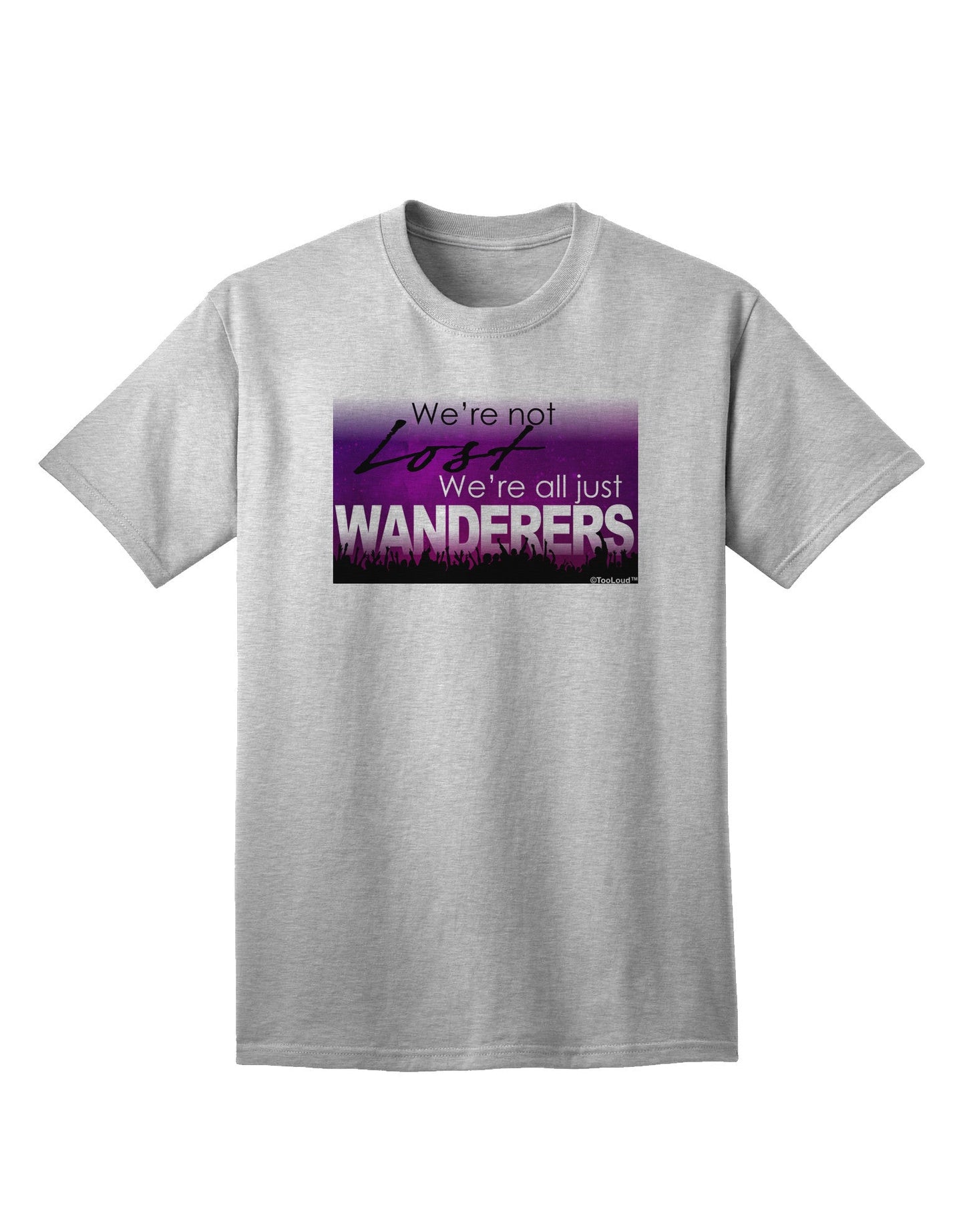 TooLoud We're All Just Wanderers Adult T-Shirt-Mens T-Shirt-TooLoud-AshGray-Small-Davson Sales