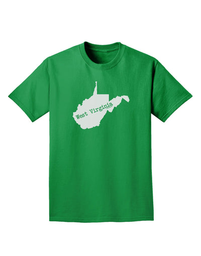 TooLoud West Virginia - United States Shape Adult Dark T-Shirt-Mens T-Shirt-TooLoud-Kelly-Green-Small-Davson Sales