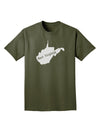 TooLoud West Virginia - United States Shape Adult Dark T-Shirt-Mens T-Shirt-TooLoud-Military-Green-Small-Davson Sales