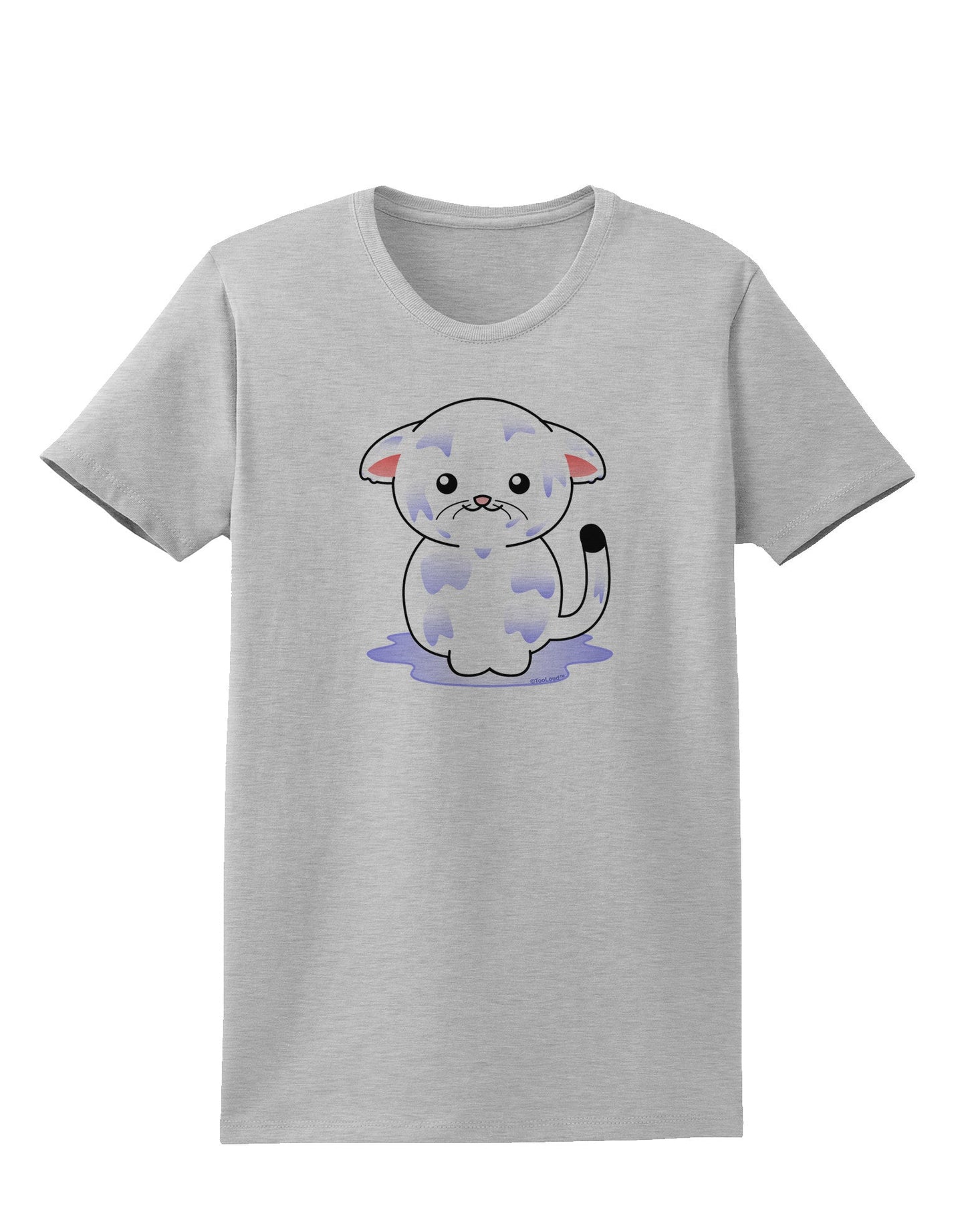 TooLoud Wet Pussycat Womens T-Shirt-Womens T-Shirt-TooLoud-AshGray-X-Small-Davson Sales