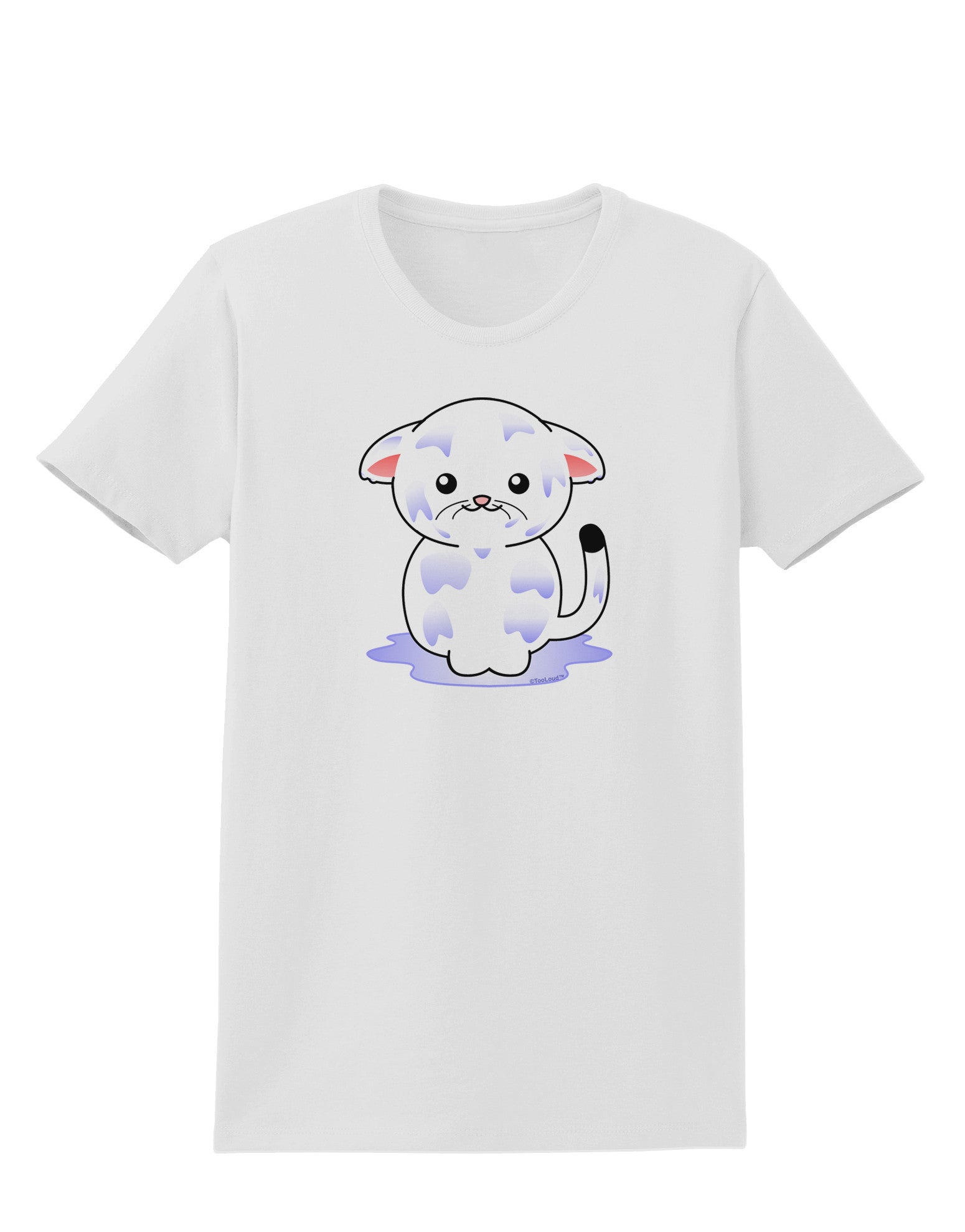 TooLoud Wet Pussycat Womens T-Shirt-Womens T-Shirt-TooLoud-White-X-Small-Davson Sales