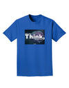 TooLoud What We Think Buddha Adult Dark T-Shirt-Mens T-Shirt-TooLoud-Royal-Blue-Small-Davson Sales