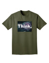 TooLoud What We Think Buddha Adult Dark T-Shirt-Mens T-Shirt-TooLoud-Military-Green-Small-Davson Sales