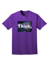 TooLoud What We Think Buddha Adult Dark T-Shirt-Mens T-Shirt-TooLoud-Purple-Small-Davson Sales