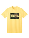 TooLoud What We Think Buddha Adult T-Shirt-unisex t-shirt-TooLoud-Yellow-Small-Davson Sales